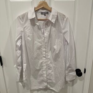 Marled White Button Up Shirt